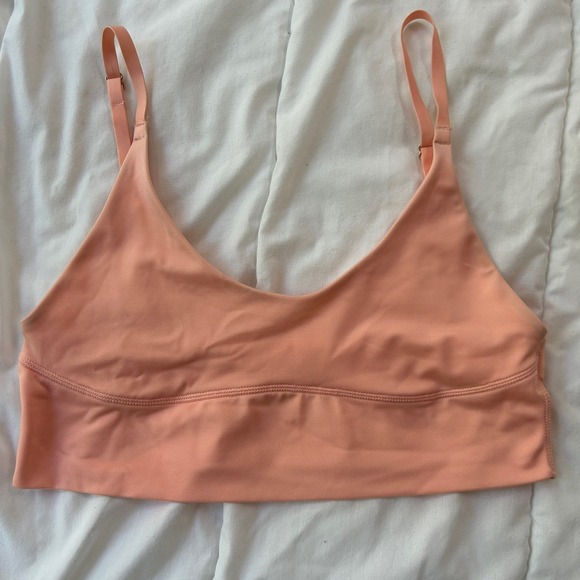 We are HAH | Free People Scoop Neck Cami BrHAH Bralette Peach 🍑‎ Sz Large NWOT - Picture 1 of 5